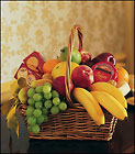 Fresh Fruit Basket With Cheese & Crackers