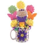 mug of daisies lollipop bouquet