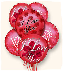 I Love You Balloon Bouquet<b> from Flowers All Over.com 