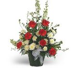 Red & White Traditional<br>Sympathy Basket  