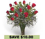 Valentines Red Roses<br><b>Florist Delivered</b>