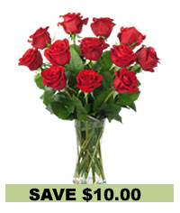 Valentines Red Roses<br><b>Courier Delivered</b>