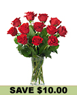 Valentines Red Roses<br><b>Courier Delivered</b>