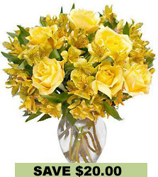 Sunny Days Rose Bouquet