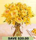 Citrus Burst Rose Bouquet<br><b>FREE VASE</b>
