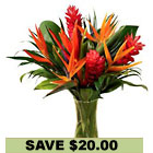 Paradise Found<br> Tropical Bouquet w/Free Vase