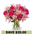 Dreamland Pink<br> 6 Rose Bouquet