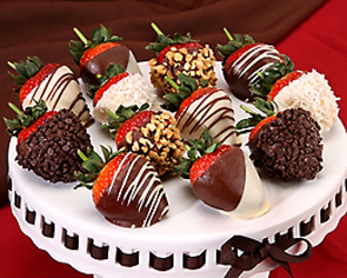 One Dozen Mixed<br>Chocolate Covered Strawberries from Flowers All Over.com