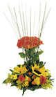 Roses and Sunflowers in Arrangement