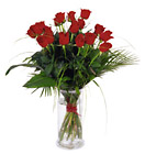 Spain- Bouquet of Red Roses (no vase)
