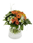 Bouquet in Orange & White (with vase)