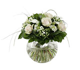 Bouquet in White Shades (with vase)