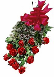 12 Red Roses Hand tied (no vase)