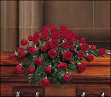 Red Rose Casket Spray