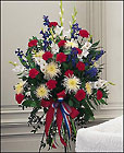 Patriotic Sympathy Floral Standing Spray