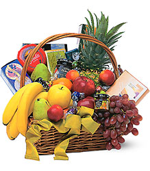 Gourmet Food Basket With Fruit<b> from Flowers All Over.com 