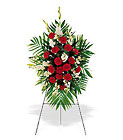 Red and White Standing Spray