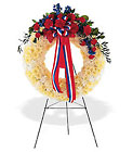 Patriotic Sympathy Floral Wreath