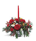 Single Red Taper Centerpiece