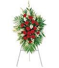 Red and White Standing Spray 