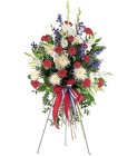 Patriotic Sympathy Floral<br> Standing Spray 