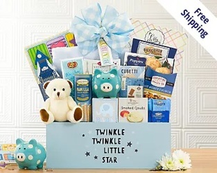Welcome Home - Baby Boy<br><b>FREE GROUND SHIPPING! from Flowers All Over.com 
