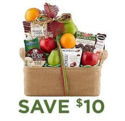 Fruit and Favorites<br>Gift Basket<b> from Flowers All Over.com