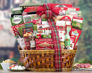 Holiday Extravaganza Gift Basket from Flowers All Over.com 