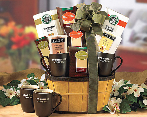 Starbucks Gift Basket from Flowers All Over.com 