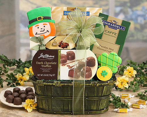 Luck O' the Irish Gift Basket from Flowers All Over.com 