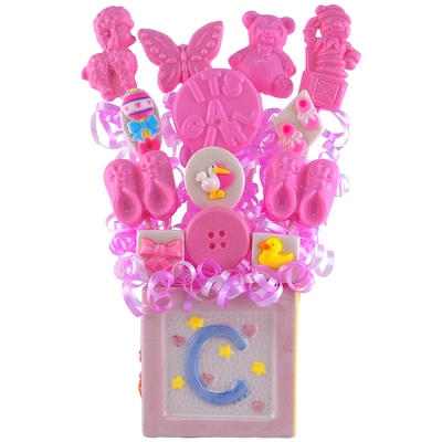 It's a Girl! lollipop bouquet from Flowers All Over.com 