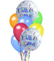 <b>It's A Boy</b><br> Balloon Bouquet<b> from Flowers All Over.com 