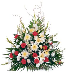 Large Traditional Styled<br> Sympathy Basket<b> from Flowers All Over.com 
