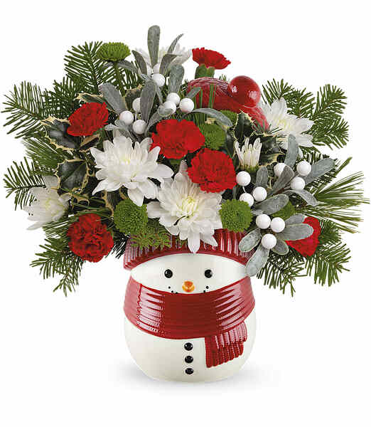 Teleflora's<br> Frosty Wishes Bouquet<b> from Flowers All Over.com 