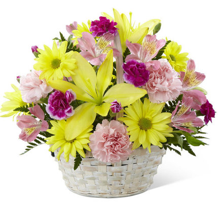 Basket Of Cheer Bouquet<br><b>FREE DELIVERY from Flowers All Over.com 