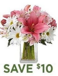 Pretty and Pink Bouquet<br> with Free Vase<b> from Flowers All Over.com