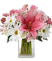 Pretty and Pink Bouquet<BR><B>FREE NEXT DAY DELIVERY from Flowers All Over.com 