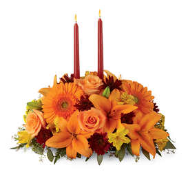 Warm Cozy Centerpiece<br><b>FREE DELIVERY from Flowers All Over.com 