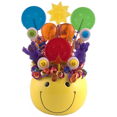 Smiles lollipop bouquet from Flowers All Over.com 