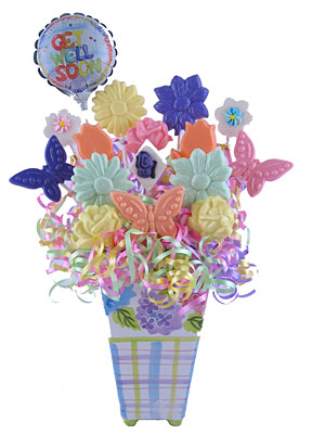 Get Well Hydrangea Blooms lollipop bqt. from Flowers All Over.com 