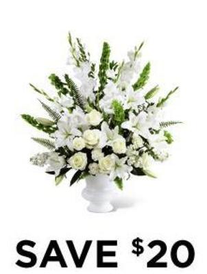 FTD Light In Your Honor<br>Sympathy Arrangement<b> from Flowers All Over.com 