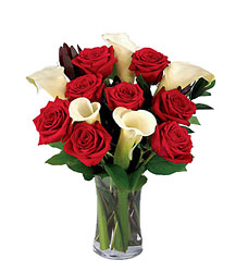 Red Roses & Calla Lilies<br><b>Free Delivery from Flowers All Over.com