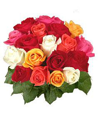 Two Dozen Mixed Sweetheart Roses from Flowers All Over.com 