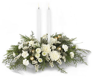 Winter Glow Candle Centerpiece<br><b>FREE DELIVERY from Flowers All Over.com 