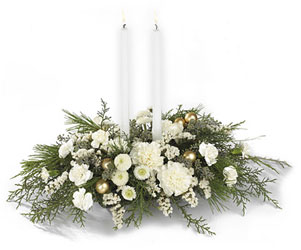 Wintergarden Candle Centerpiece<b> from Flowers All Over.com 