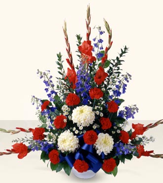 Glory & Honor<br>Sympathy Basket<br><b>FREE DELIVERY from Flowers All Over.com 