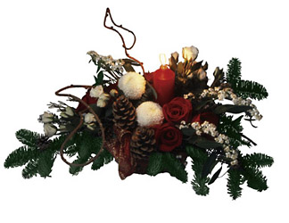 China- Holiday Arrangement from Flowers All Over.com 