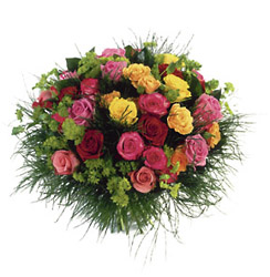 France- Bouquet of Mulitcolored Roses from Flowers All Over.com 