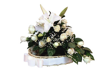 Indonesia- Sympathy Arrangement from Flowers All Over.com 