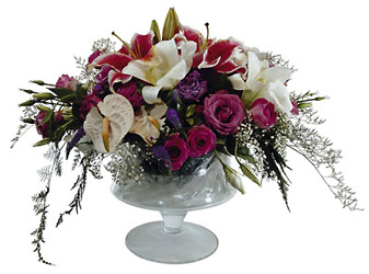 Glass Arrangement from Flowers All Over.com 